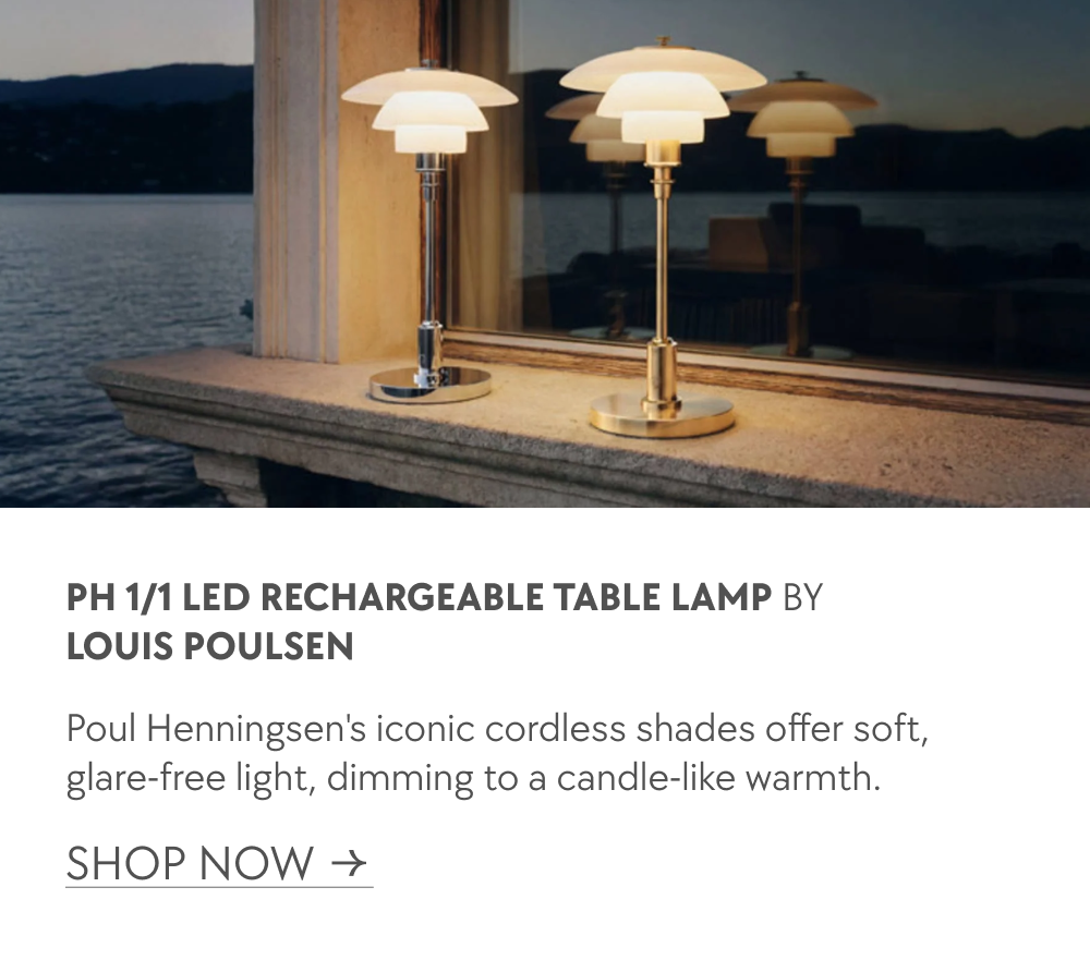 PH 1/1 LED Rechargeable Table Lamp by Louis Poulsen