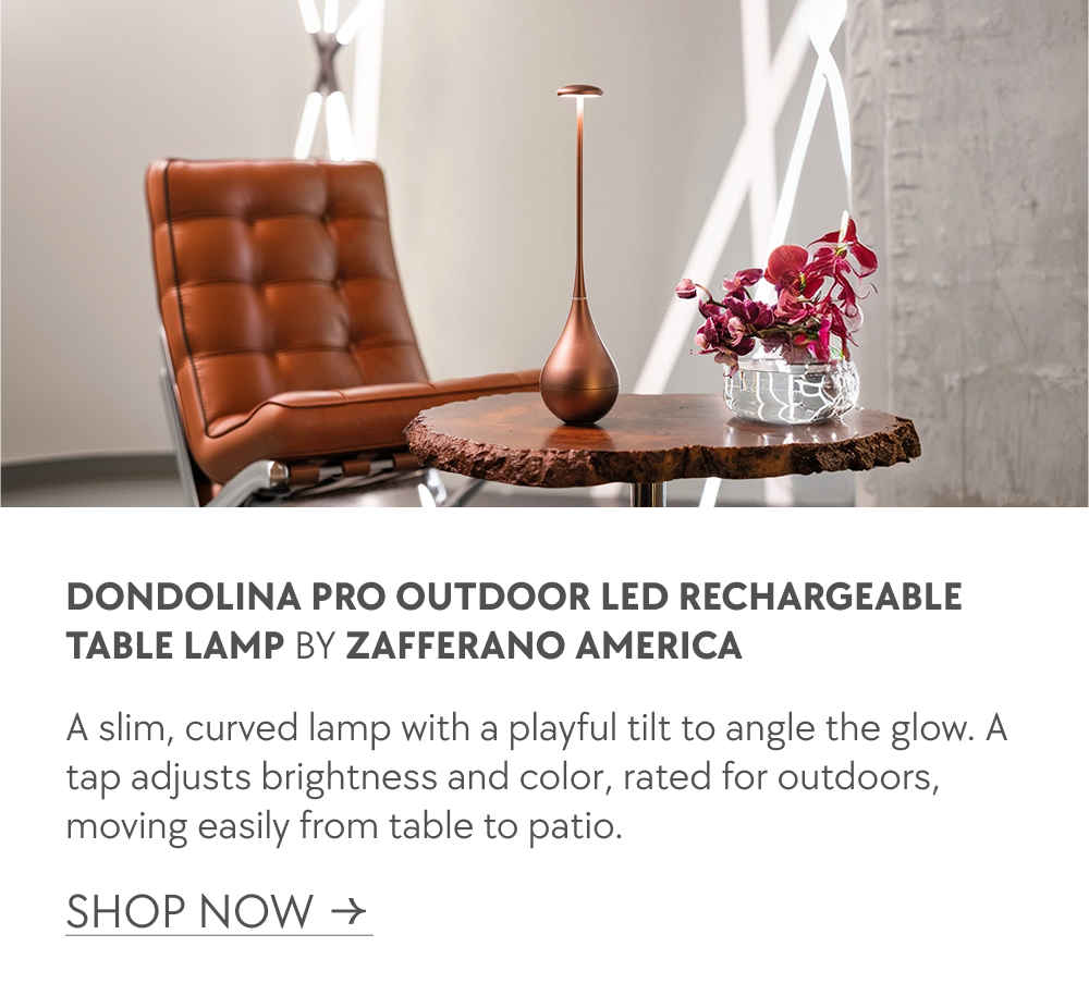Dondolina Pro Outdoor LED Rechargeable Table Lamp by Zafferano America