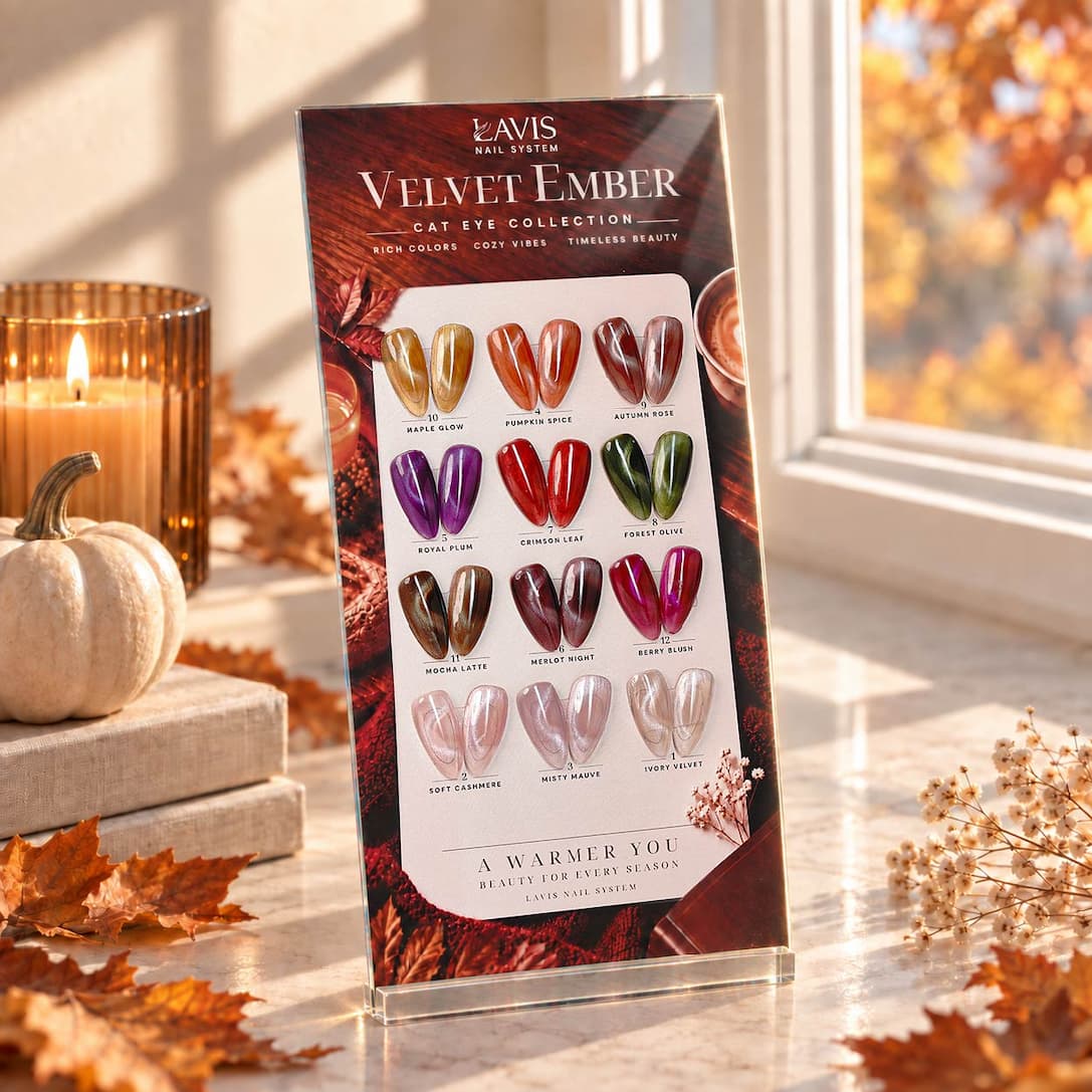 LAVIS Velvet Ember cat eye set — 12 shades