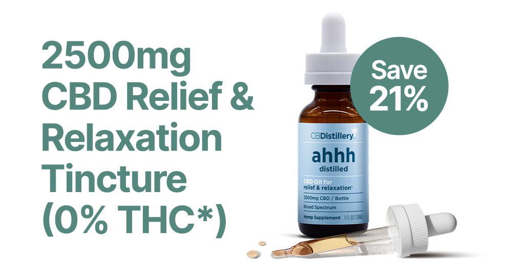 2500mg CBD Relief & Relaxation Tincture (0% THC*) 2500mg CBD Relief & Relaxation Tincture (0% THC*)