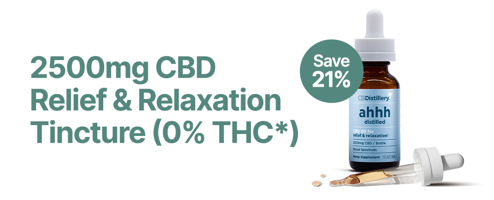 2500mg CBD Relief & Relaxation Tincture (0% THC*)