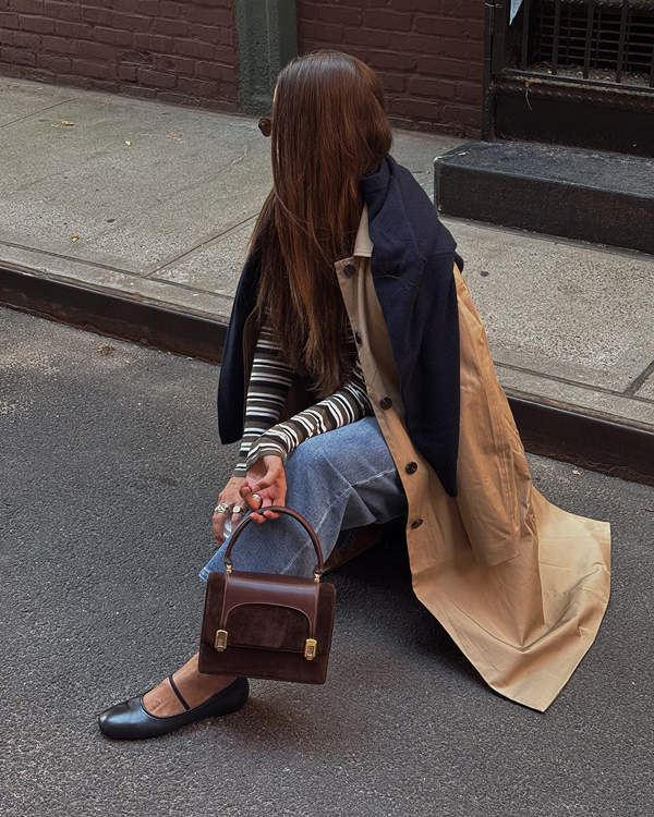 Image | @gracefreyrefit | Oversized Mac Coat in Cornstalk