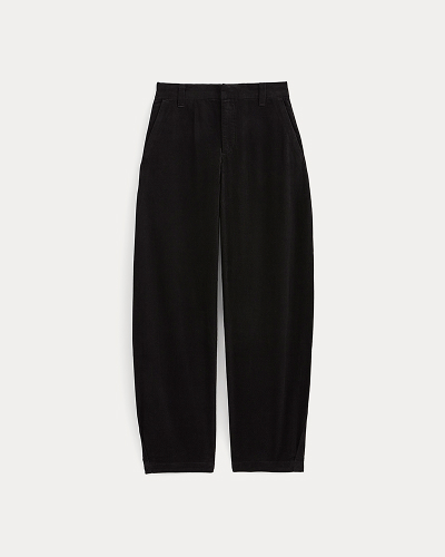 Image | Balloon Pant in Pinwale Corduroy in Black