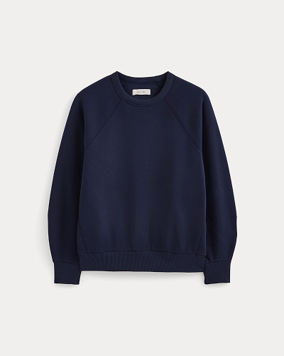 Image | Luxe Fleece Raglan Crewneck in Navy