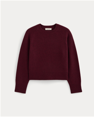 Image | The Boxy Crew in Cashmere in Heather Wine