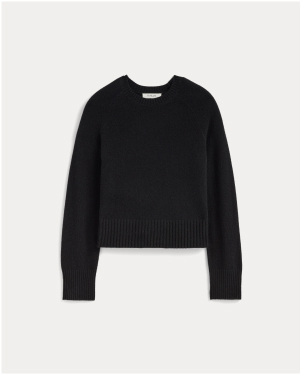 Image | The Boxy Crew in Cashmere | Black