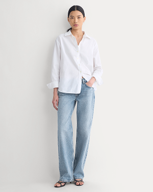 Image | Model wearing Everyday Oxford Shirt in White