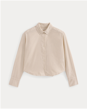 Image | Cropped Shirt in Pinwale Corduroy in Birch