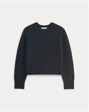 Image | The Boxy Crew in Cashmere | Navy