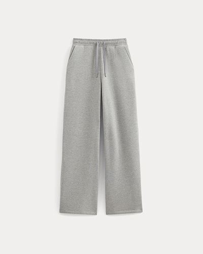 Image | Luxe Fleece Wide-Leg Sweatpant in Vintage Heather Grey