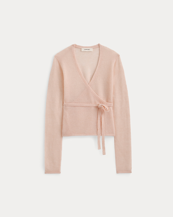 Image | Wrap Top in Air Alpaca in Pale Peach