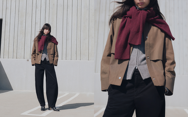 Image | Model wearing Balloon Pant in Pinwale Corduroy in Black