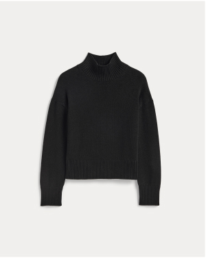 Image | The Boxy Turtleneck in Cashmere | Navy