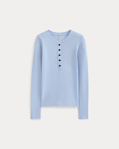 Image | Luxe Rib Henley in Cashmere Blue