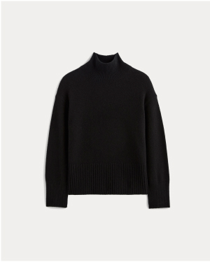 Image | The Boxy Turtleneck in Cashmere | Black