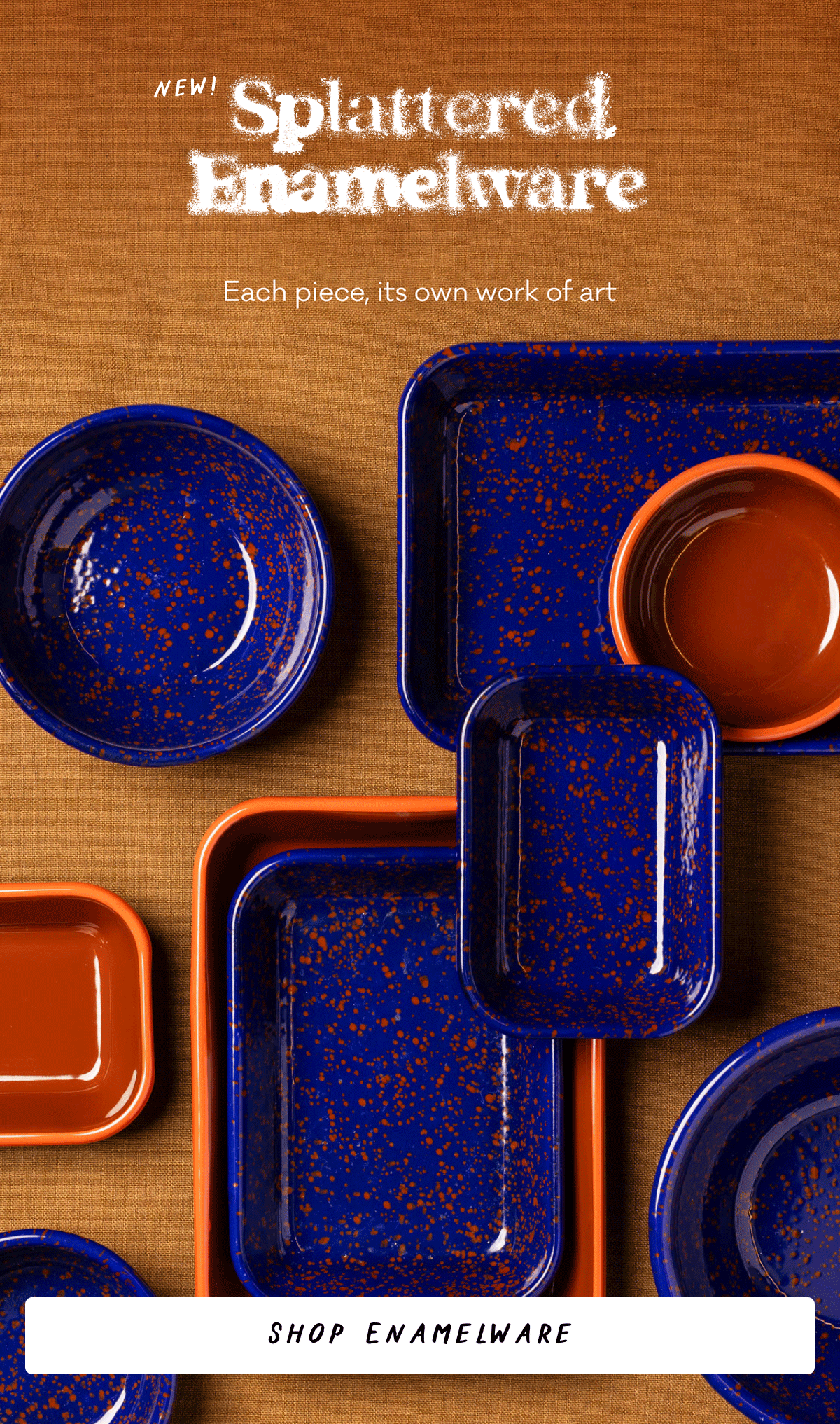 New! Splattered Enamelware - Each piece, its own work of art - Shop Enamelware