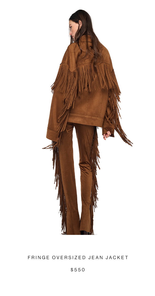 FRINGE OVERSIZED JEAN JACKET