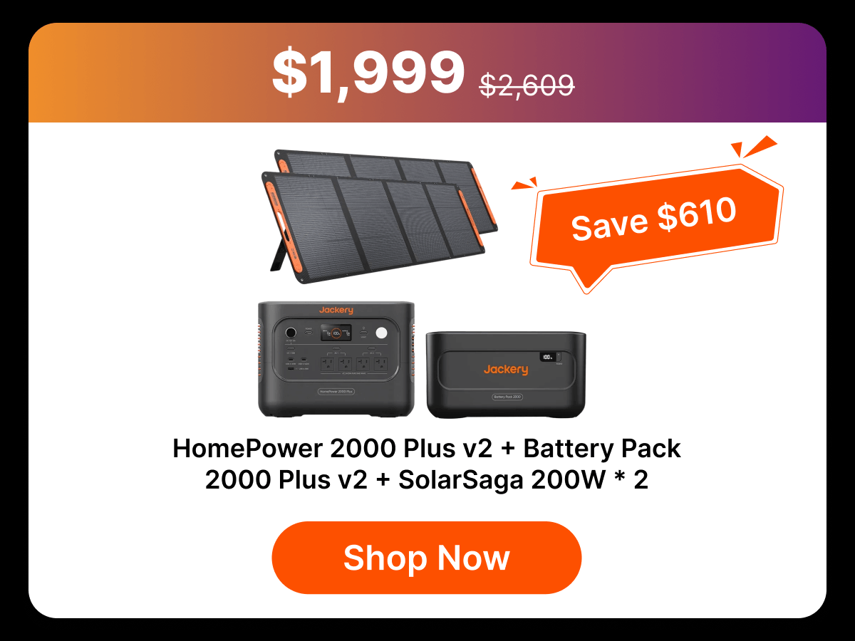 HomePower 2000 Plus v2 + Battery Pack2000 Plus v2 + SolarSaga 200W * 2