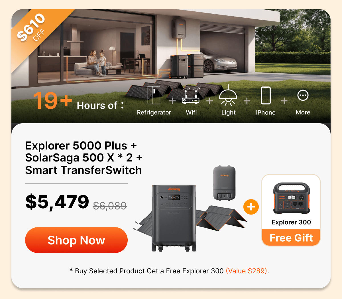 Explorer 5000 Plus + SolarSaga 500 X * 2+ Smart TransferSwitch