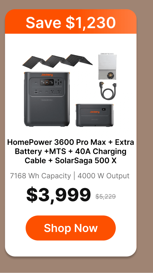 HomePower 3600 Pro Max +Extra Battery +MTS + 40ACharging Cable+500X