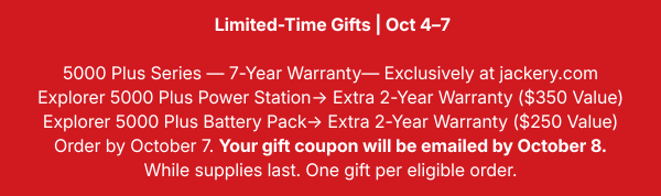 Limited-Time Gifts | Oct 4–7