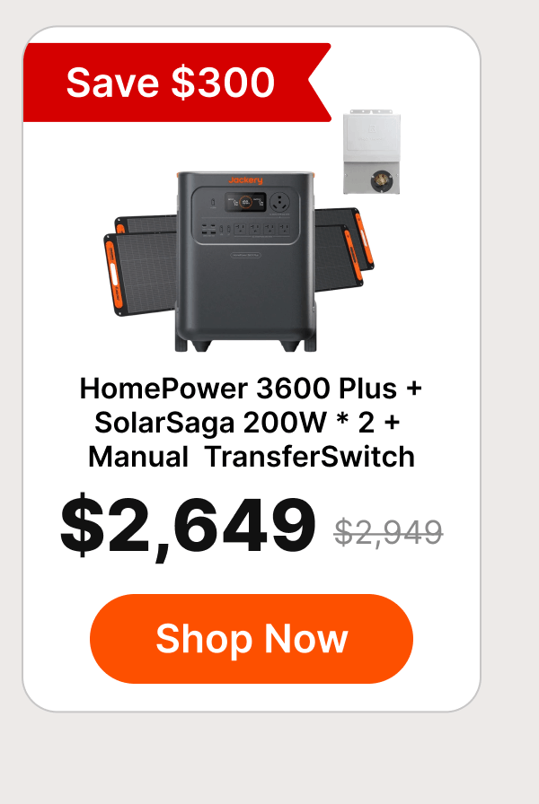 HomePower 3600 Plus +SolarSaga 200W * 2 +Manual TransferSwitch