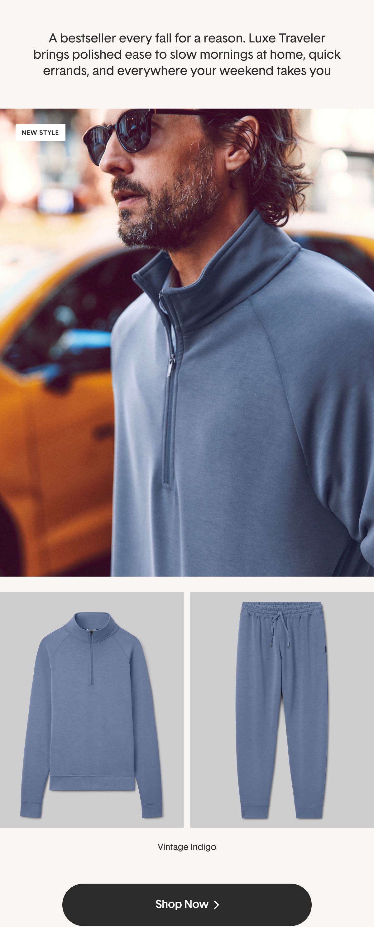 THE QUARTER ZIP | Shop The Luxe Traveler Collection >