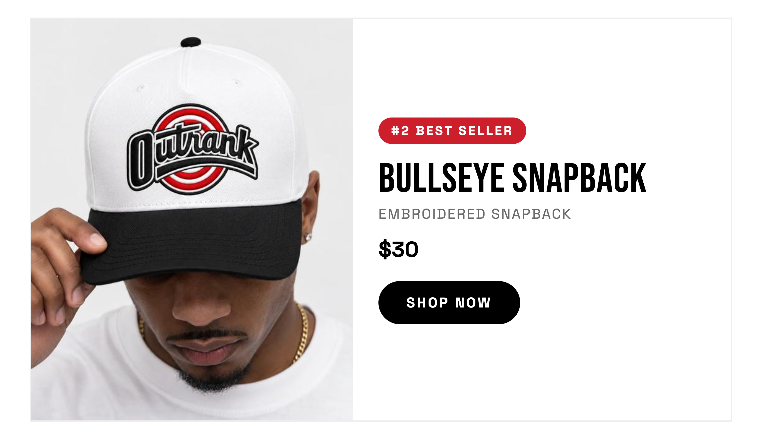 OUTRANK BULLSEYE EMBROIDERED SNAPBACK