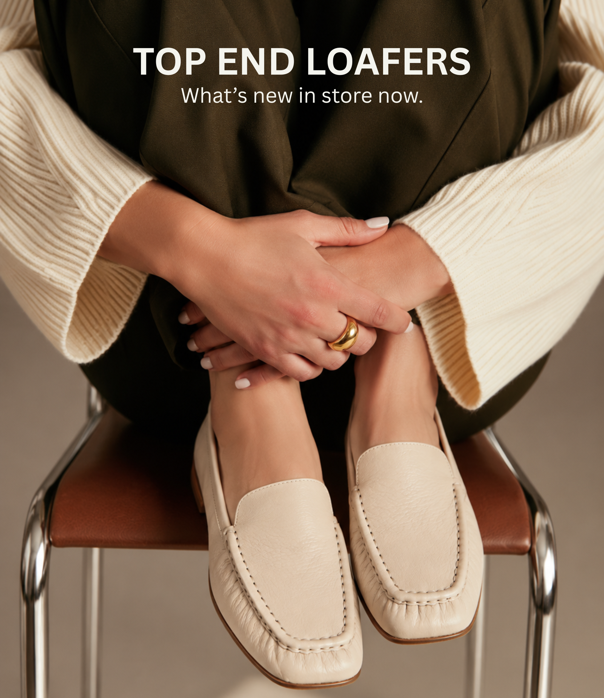 Cream Loafers for Spring - TOP END | Shouz