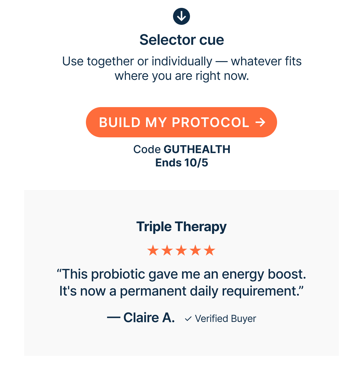 Selector cue Use together or individually — whatever fits where you are right now.