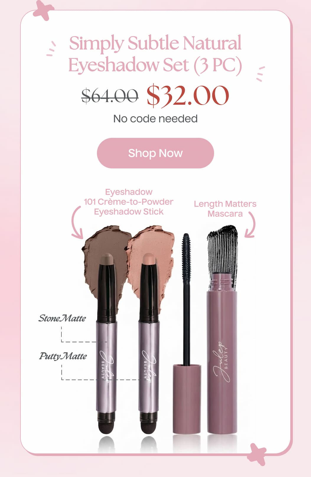 Simply Subtle Natural Eyeshadow Set (3 PC) | No code needed | Shop Now