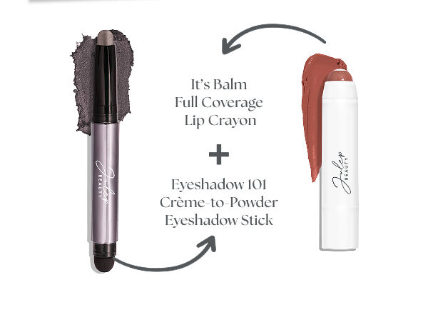It’s Balm Full Coverage Lip Crayon + Eyeshadow 101 Crème-to-Powder Eyeshadow Stick