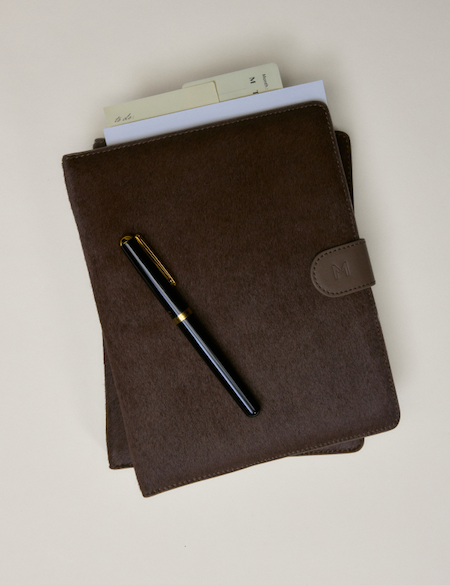 Leather Planner Ash Brown