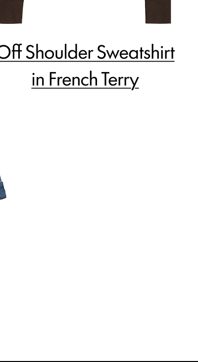 Off Shoulder Sweatshirt in French Terry
