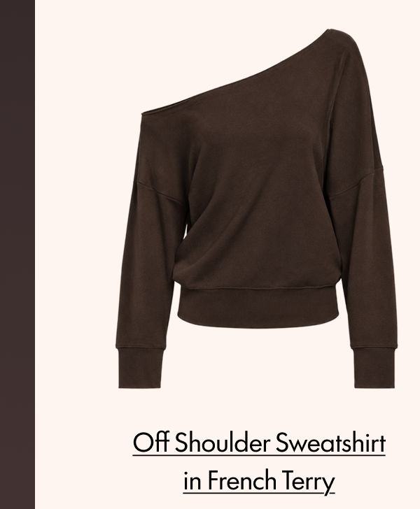 Off Shoulder Sweatshirt in French Terry