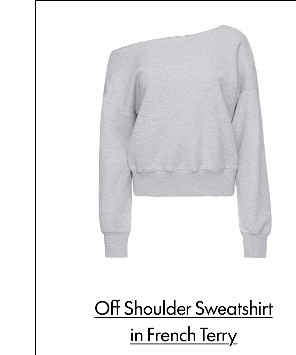 Off Shoulder Sweatshirt in French Terry