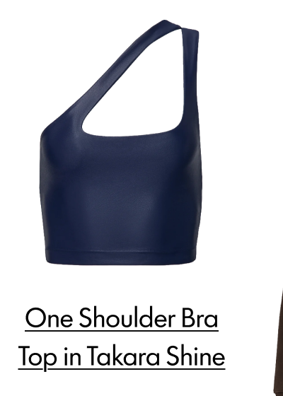 One Shoulder Bra Top in Takara Shine