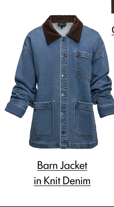 Barn Jacket in Knit Denim
