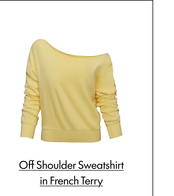 Off Shoulder Sweatshirt in French Terry