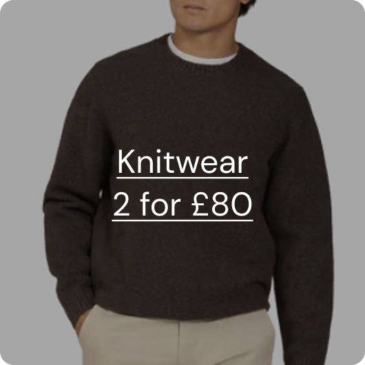 man wearing brown knit