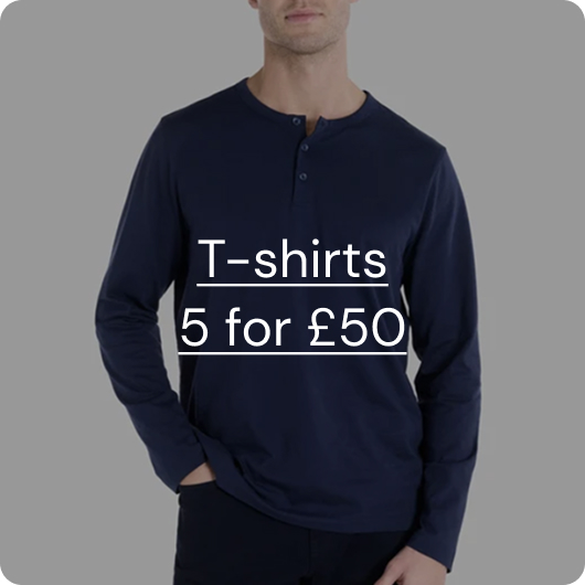 man wearing navy henley t shirt