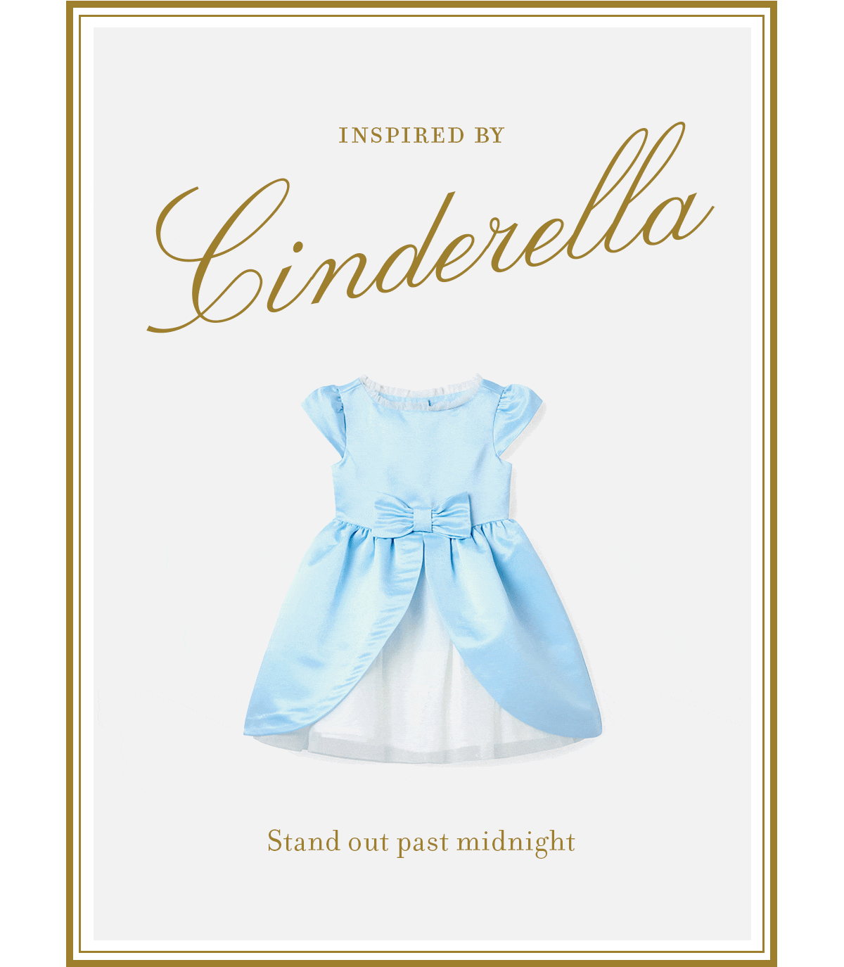 Light blue Cinderella-inspired girls' dress with bow - Inspired by Cinderella - Stand out past midnight
