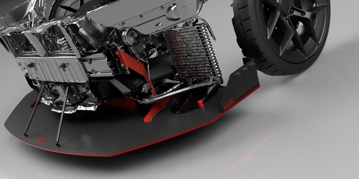 LVA Dark Horse Handling Pack chassis mounted front splitter render