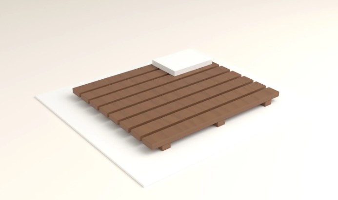White Oak Slatted Bath Mat free woodworking plan