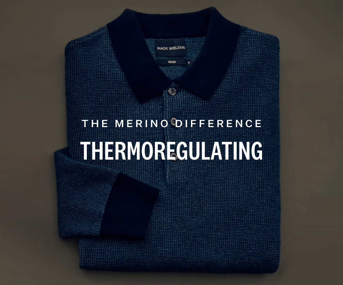 Merino Long Sleeve Sweater Polo