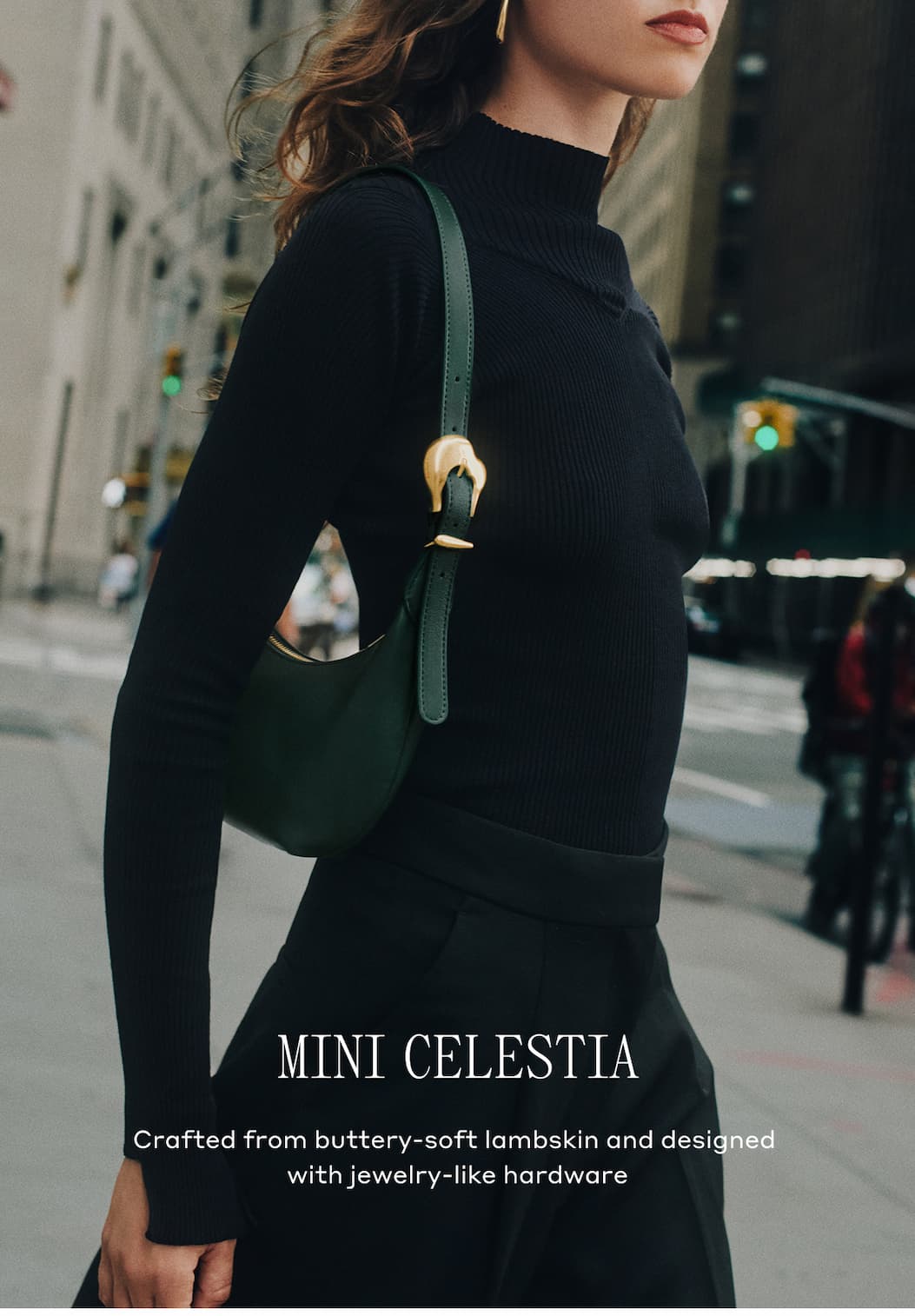 MINI CELESTIA Crafted from buttery-soft lambskin and designed with jewelry-like hardware.