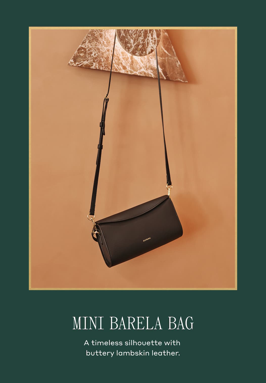 MINI BARELA BAG A timeless silhouette with buttery lambskin leather.