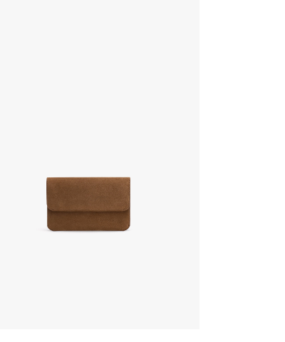System Flap Bag Cognac Suede