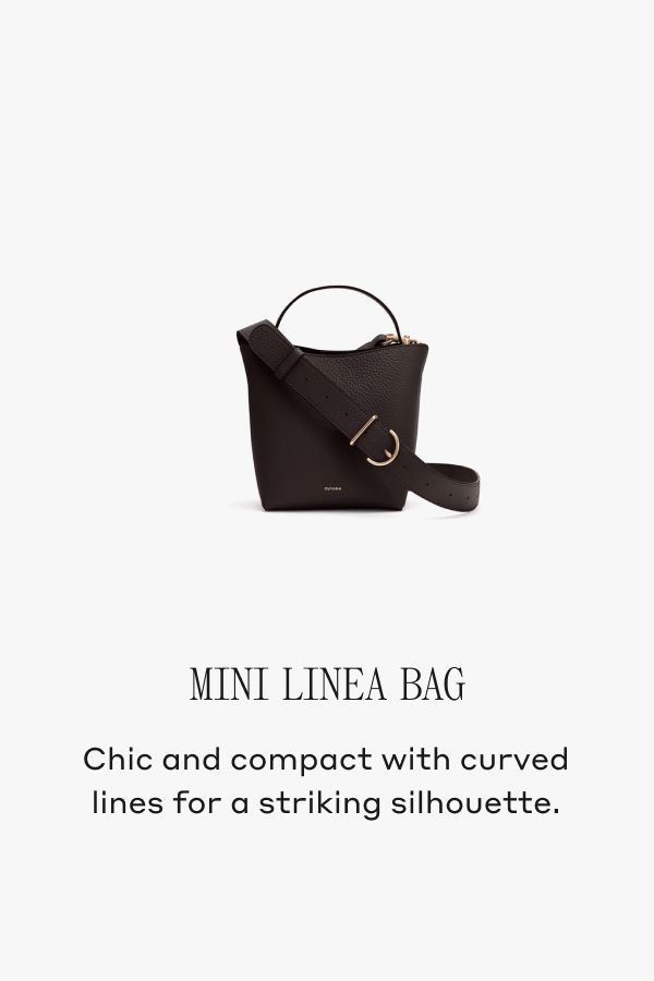 MINI LINEA BAG Chic and compact with curved lines for a striking silhouette.
