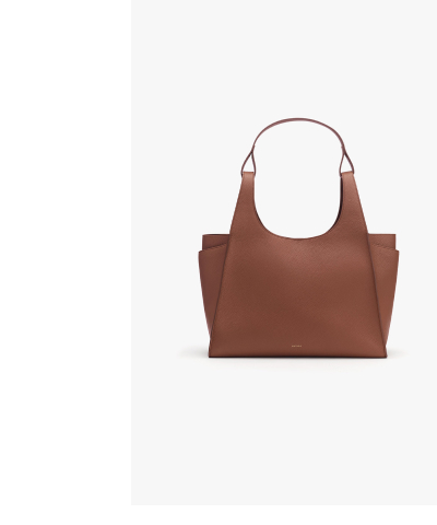 Double Loop Satchel Dark Chestnut